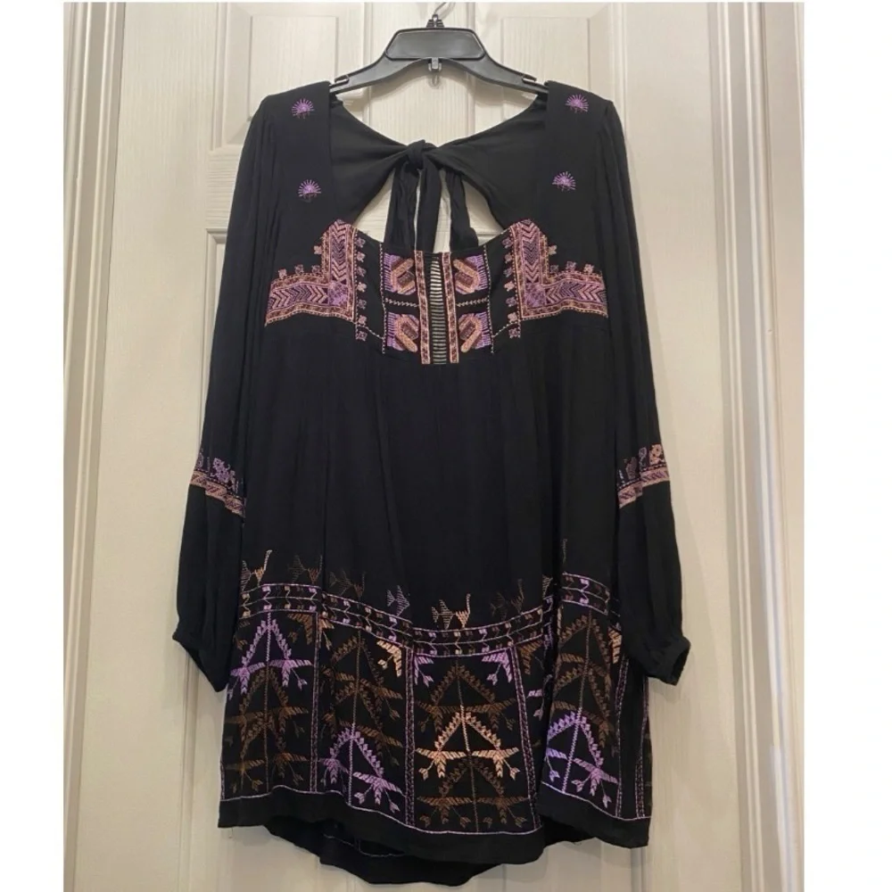 Free People Embroidered Mini Dress